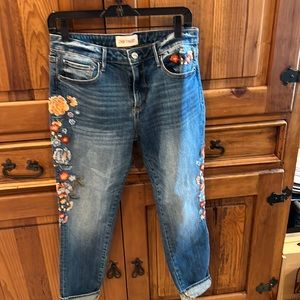 Drift wood Jackie jean with embroidery size 29